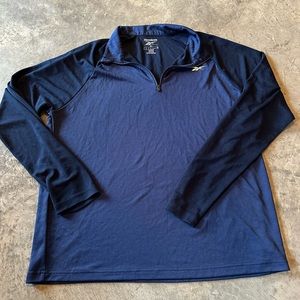 Men’s Large Adidas blue long sleeve, 1/4 zip pullover